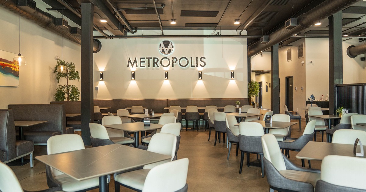 Spacious modern restaurant named 