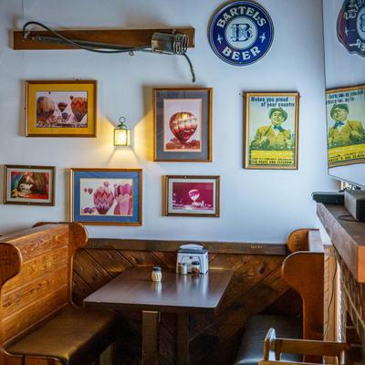 Interior seating space.