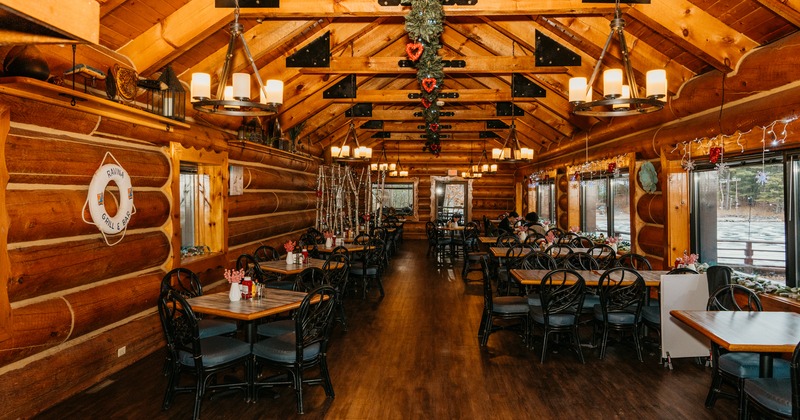 Interior, diner and bar area, wide view