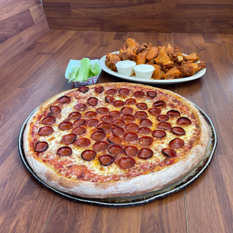 menu item 64 of 69, Large 1 Top Pizza & 20 Wings