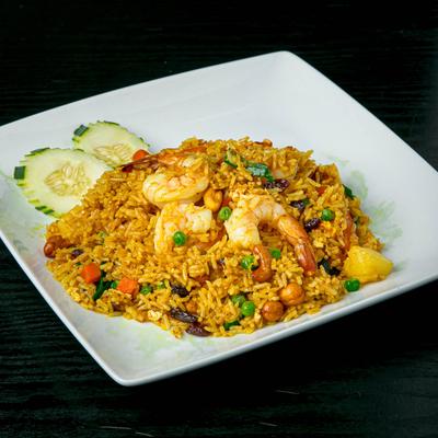 Pineapple fried rice.