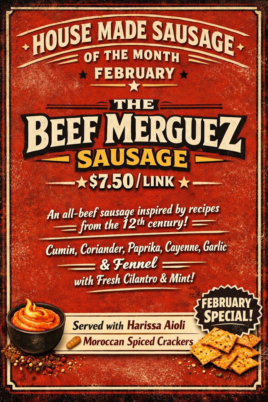 Daily specials for Saturday, February 7th