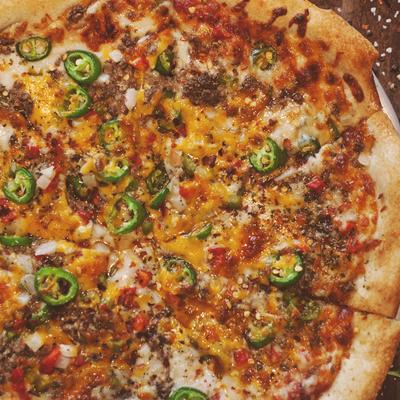 My Banker’s Burning pizza, top view