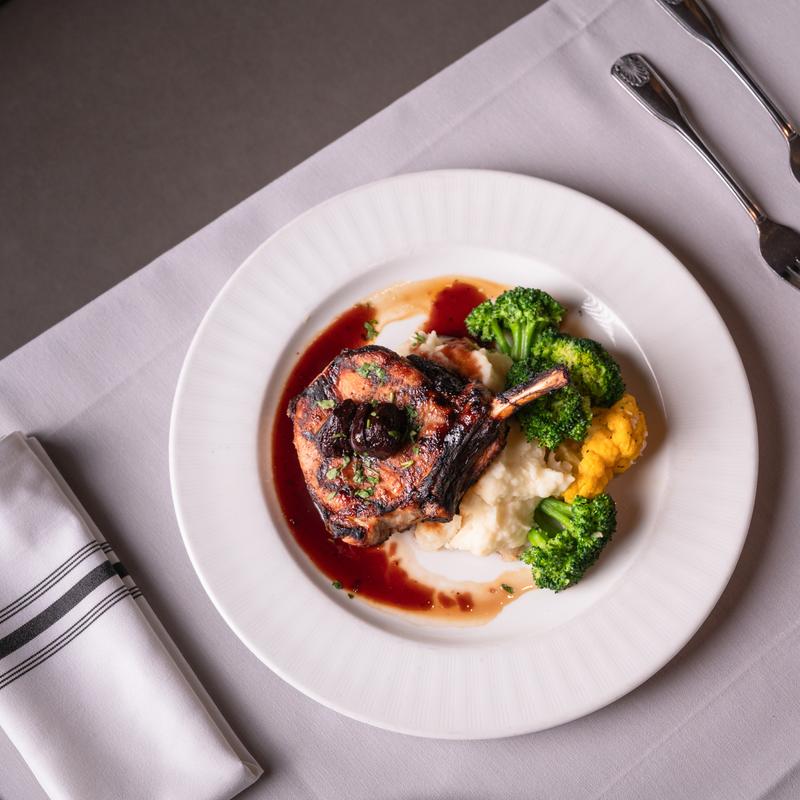 menu item 8 of 8, Char Broiled Double Cut Pork Chop