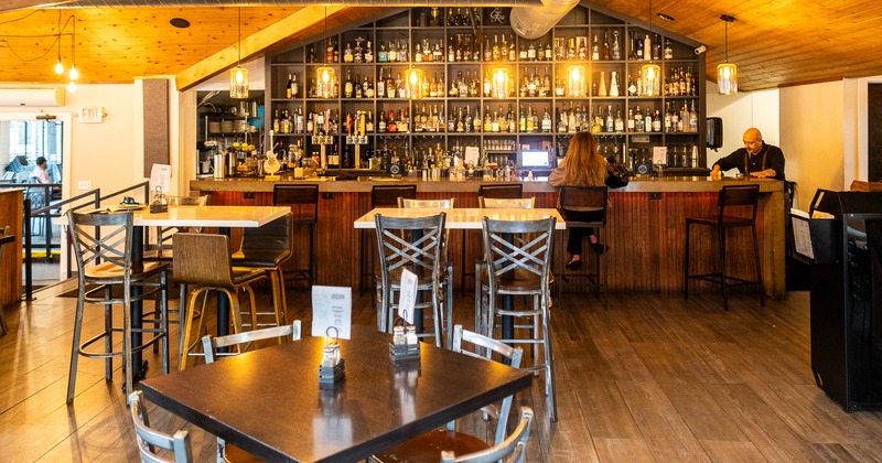 Seating and bar areas
