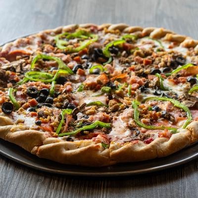 Brick Oven's Super Pizza.