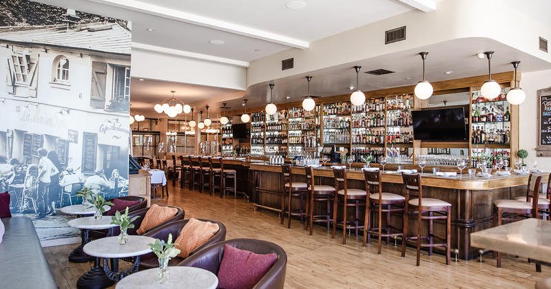 Interior, bar and seating area