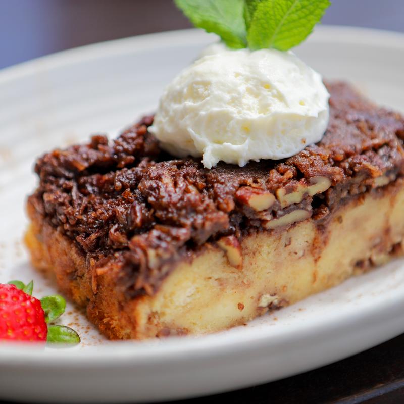 Toasted Coconut & Pecan Bread Pudding*