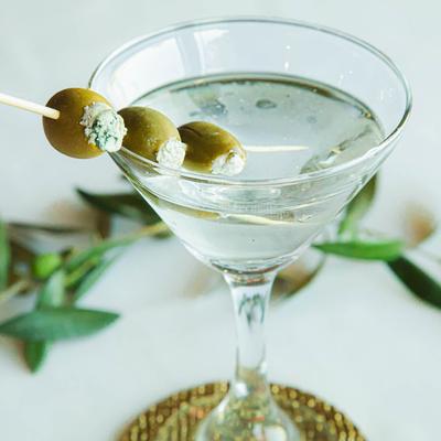 Martini, with olives.