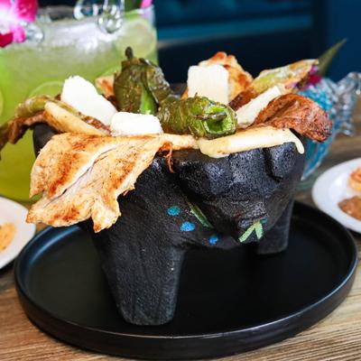 Molcajete with Bagarita.