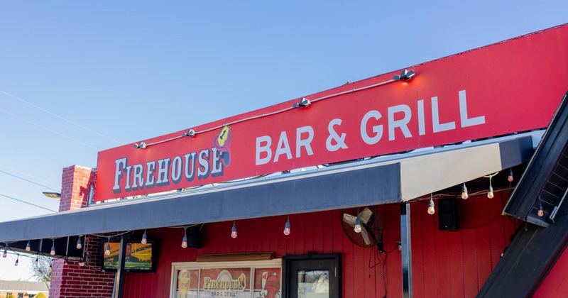 Restaurant's exterior sign and entrance