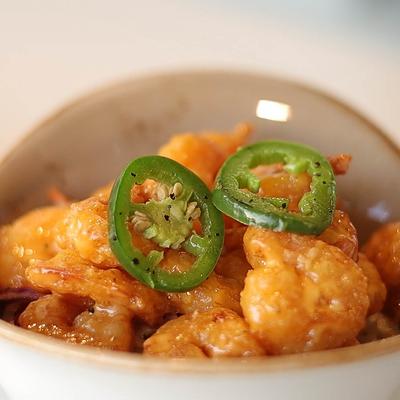 Firecracker shrimp, closeup.