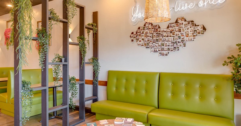 Interior, seating place near wall