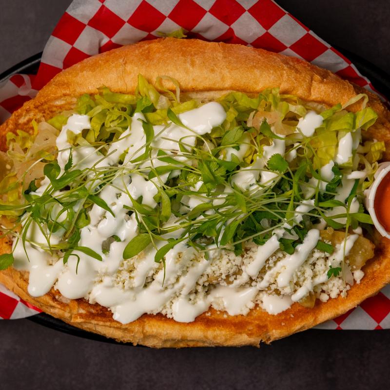 menu item 1 of 15, La Chilaquiles Torta