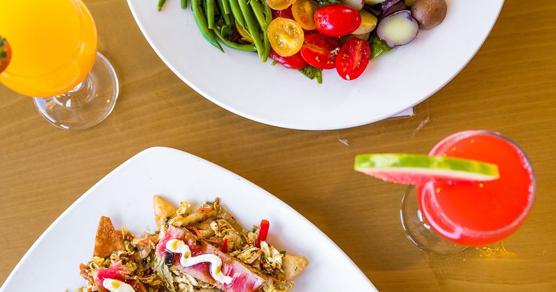 Different cocktails and dishes