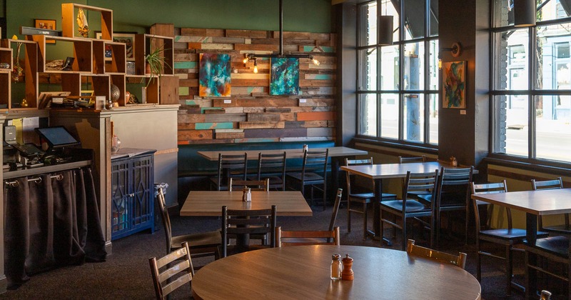 Interior, dining tables