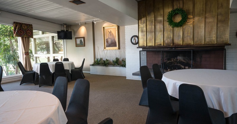 Interior space of a banquet hall