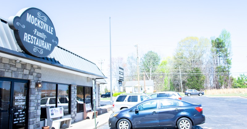 Exterior, angle view to restaurant
