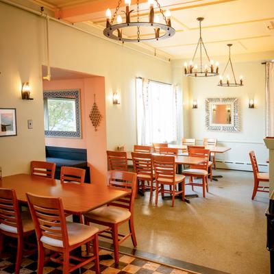 An indoor dining area.