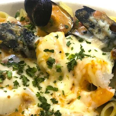 Seafood Bake. Taking advantage of our local fresh seafood....