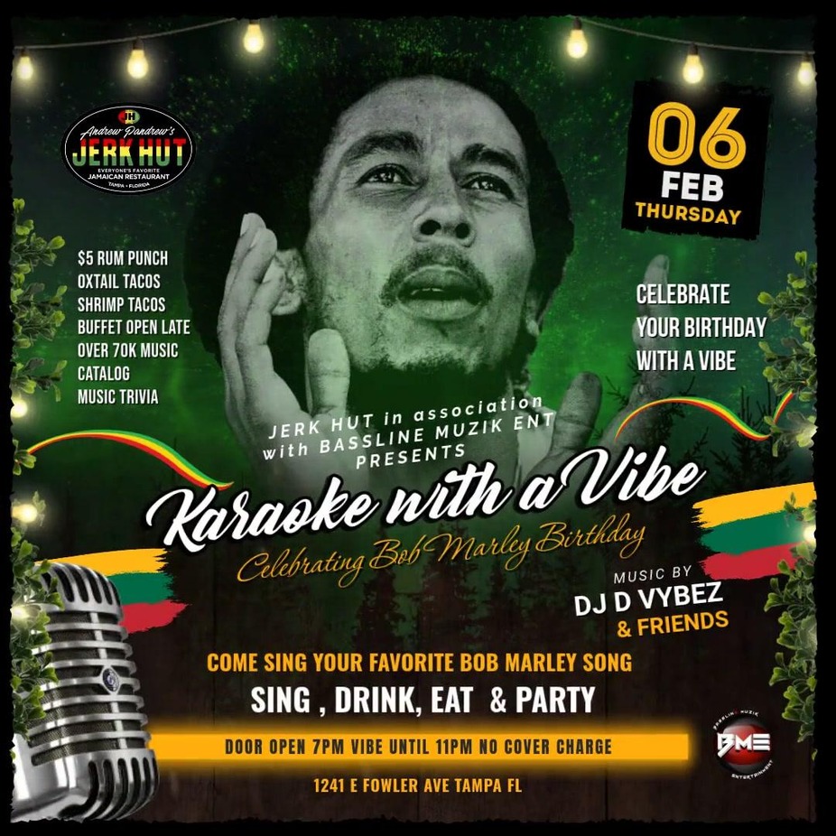 Karaoke with a Vibe – Celebrating Bob Marley's Birthday! event photo