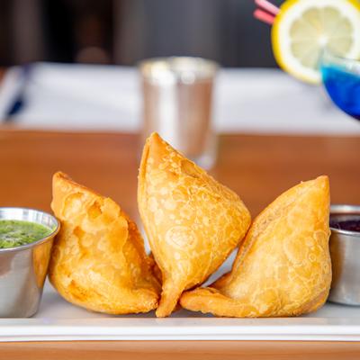 Veggie samosas.