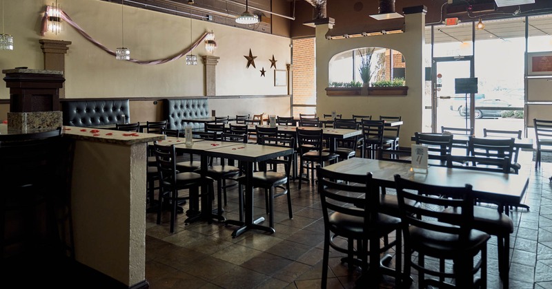 Interior, chairs and tables