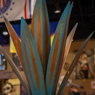 Metal agave plant.