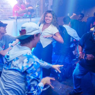 People dancing on the dance floor.