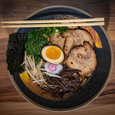 Shoyu Ramen, top view.