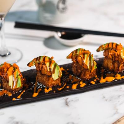 Crispy Rice with Spicy Tuna.