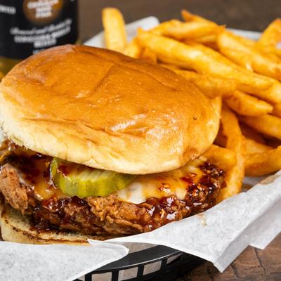 Cheeseburger and fries.