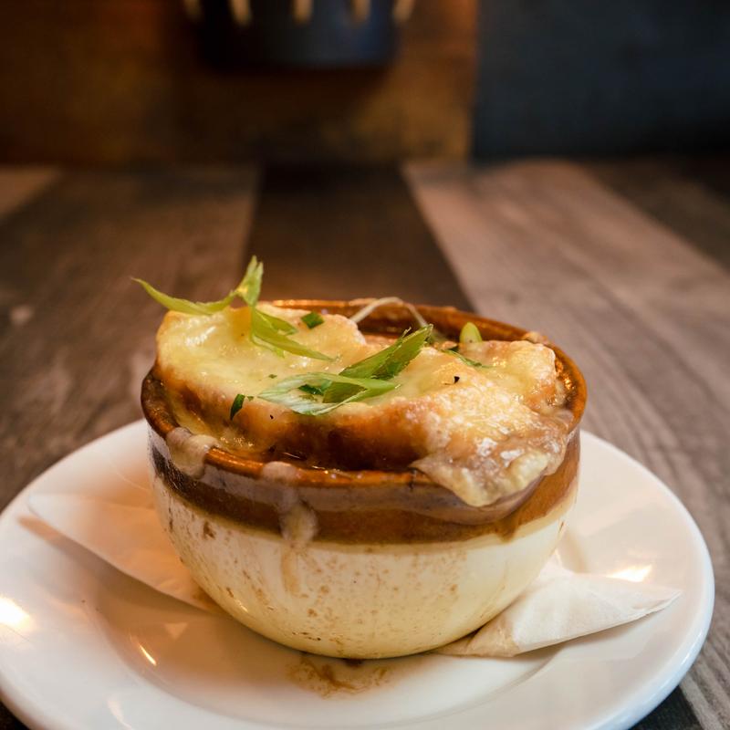 menu item 4 of 13, French Onion Soup (GF)