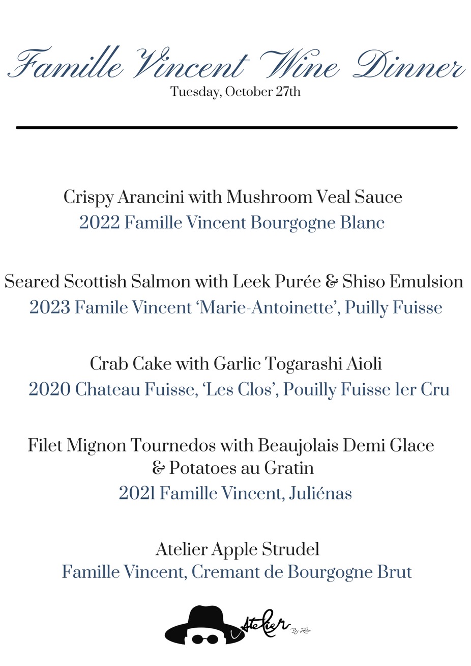 Famille Vincent Burgundy Wine Dinner event photo