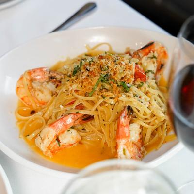 Shrimp scampi.
