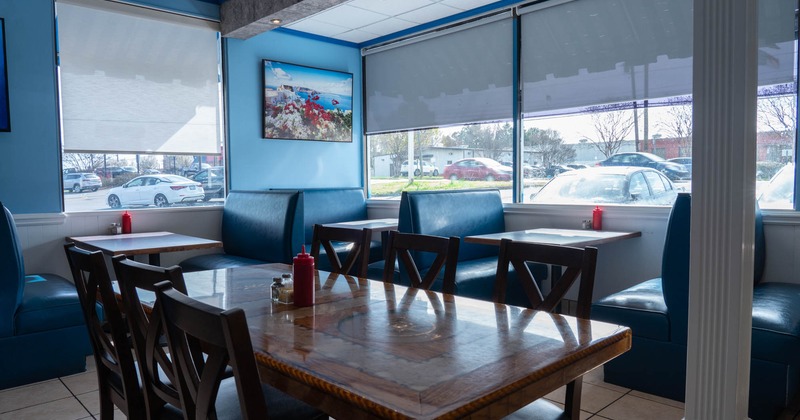Interior, chairs and tables