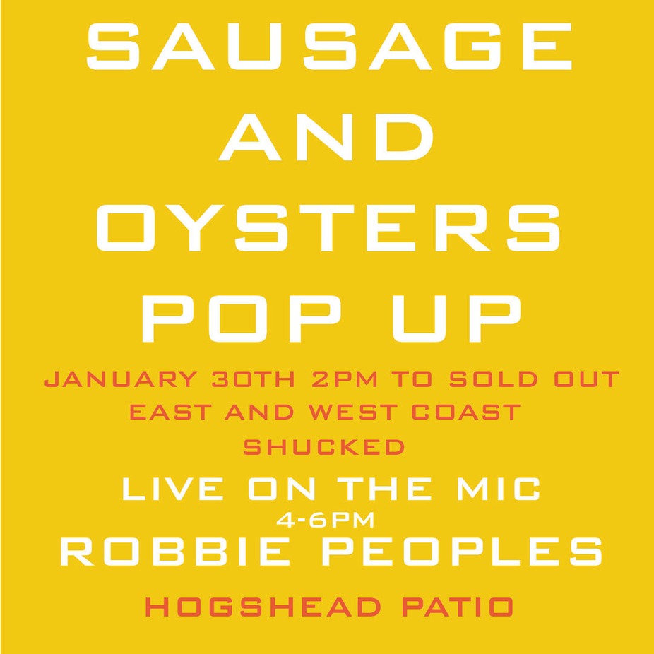 Sausage and oyster POP UP with Robbie Peoples on the MIC event photo