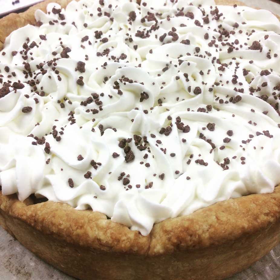 Always a cool homerun on a hot summer day- chocolate cream pie.