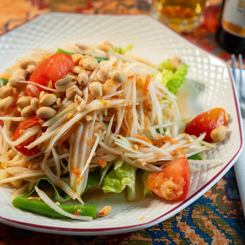 menu item 3 of 13, Spicy Papaya Salad