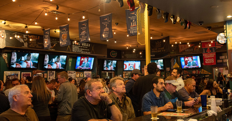 Guests watching a game