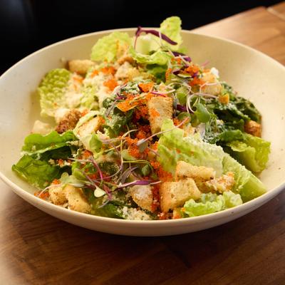 Caesar Salad with salted duck eggs.