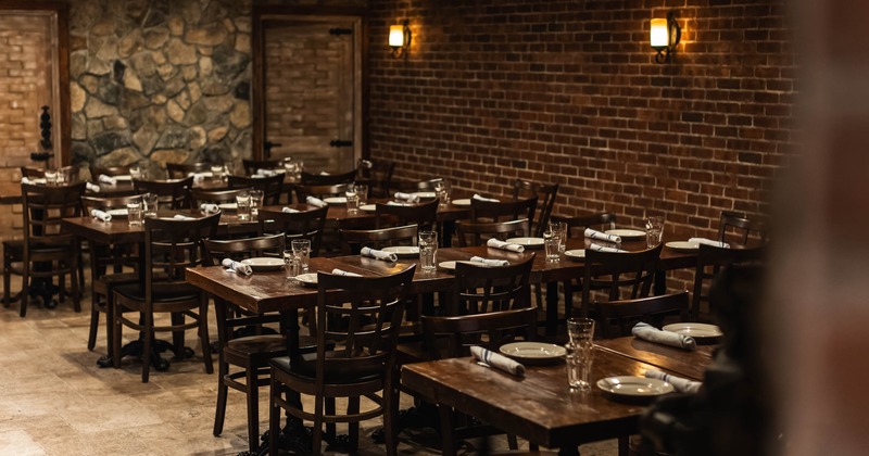 Dining tables ready for guests