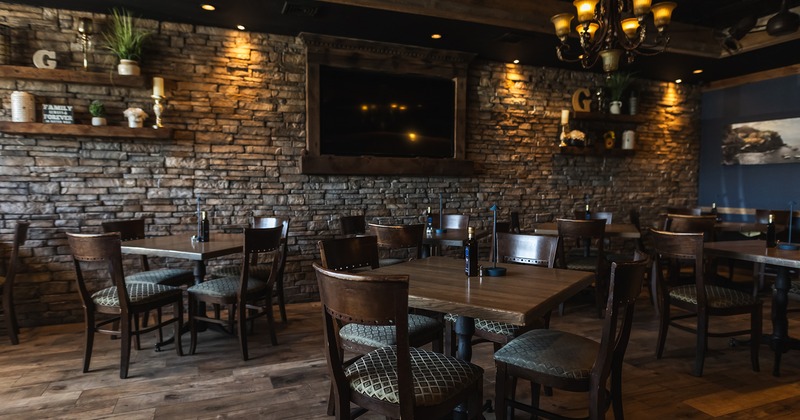 Interior space, cozy dining area