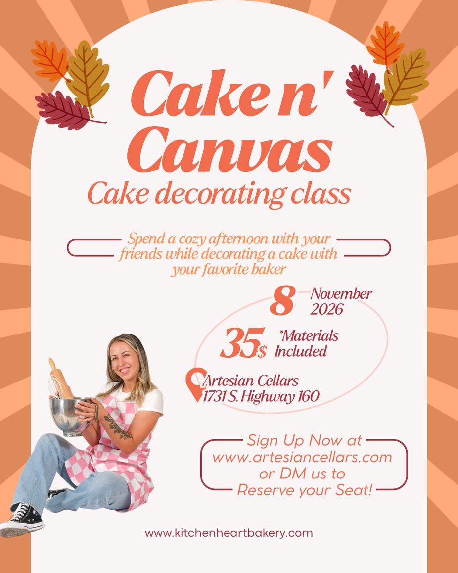 CAKE N' CANVAS – CAKE DECORATING CLASS! event photo