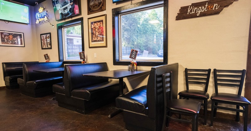 Interior, seating area, wide angle