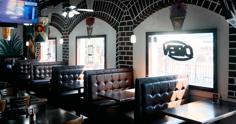 Interior, booths near the windows