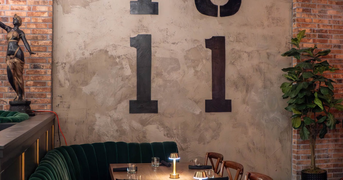 Interior, tables ready for guests