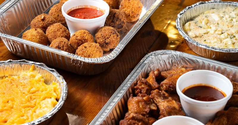 Various catering dishes