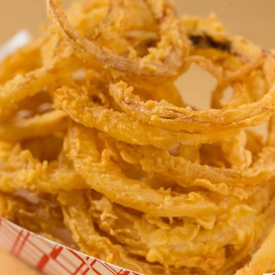 Crispy onion rings.