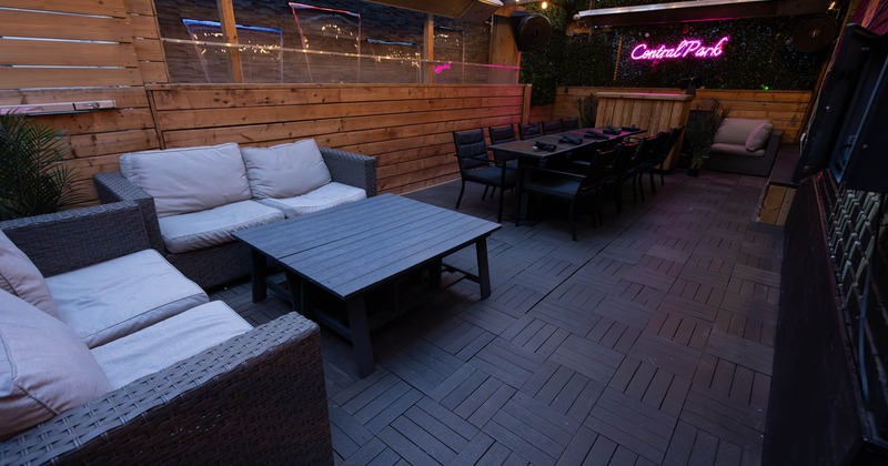 Private space with seating